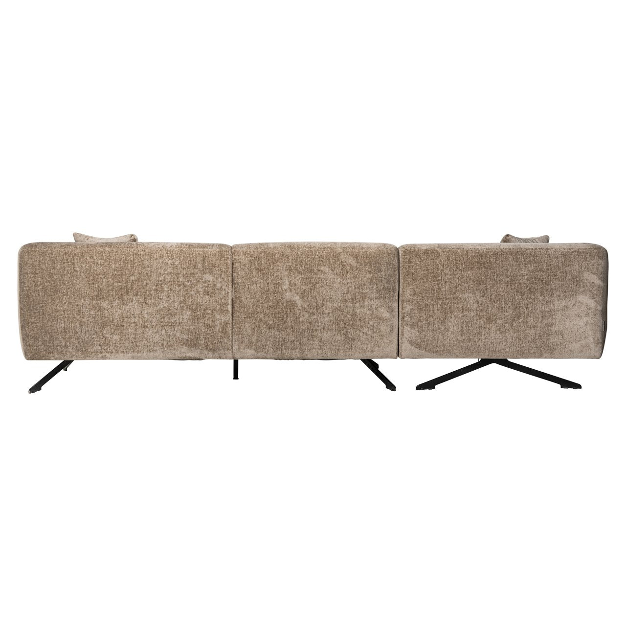 Sofa Donovan taupe chenille 3-seater + lounge left