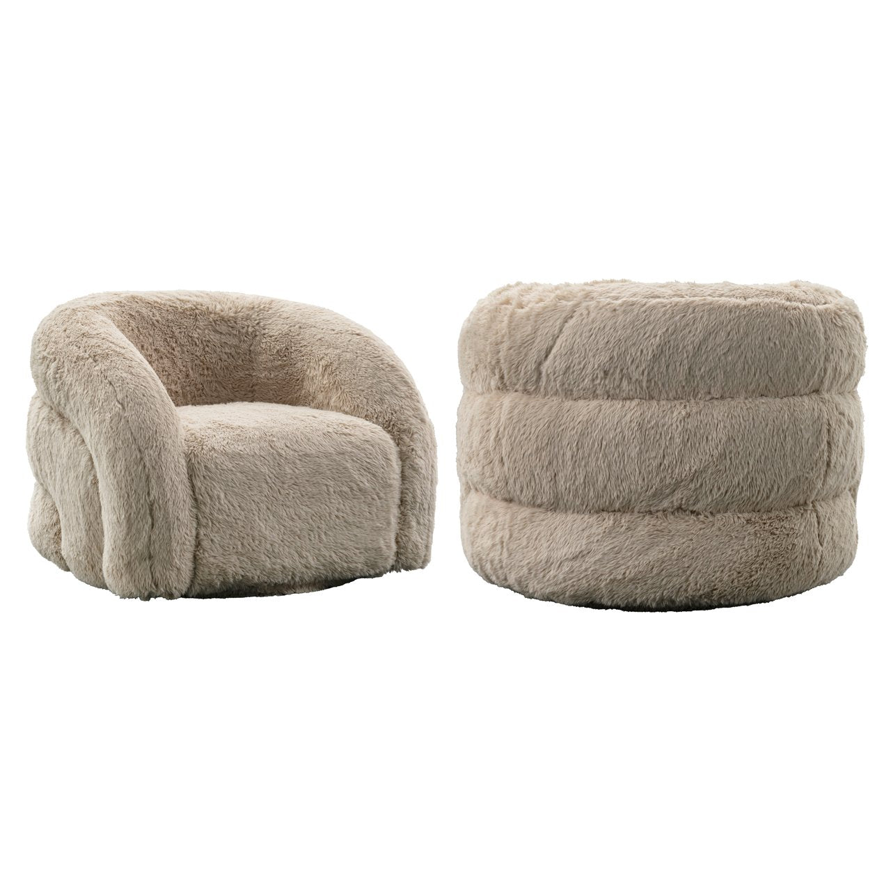 Lounge stoel Arcus yakety sand swivel