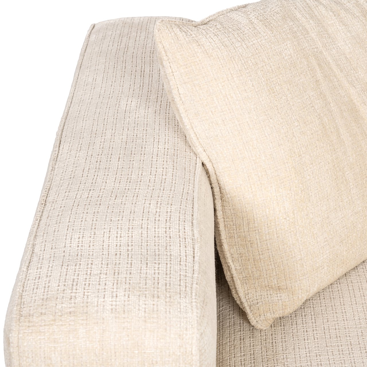 Richmond Interiors Hoekbank Lusso Beige Chenille — luxe L-bank woonkamer