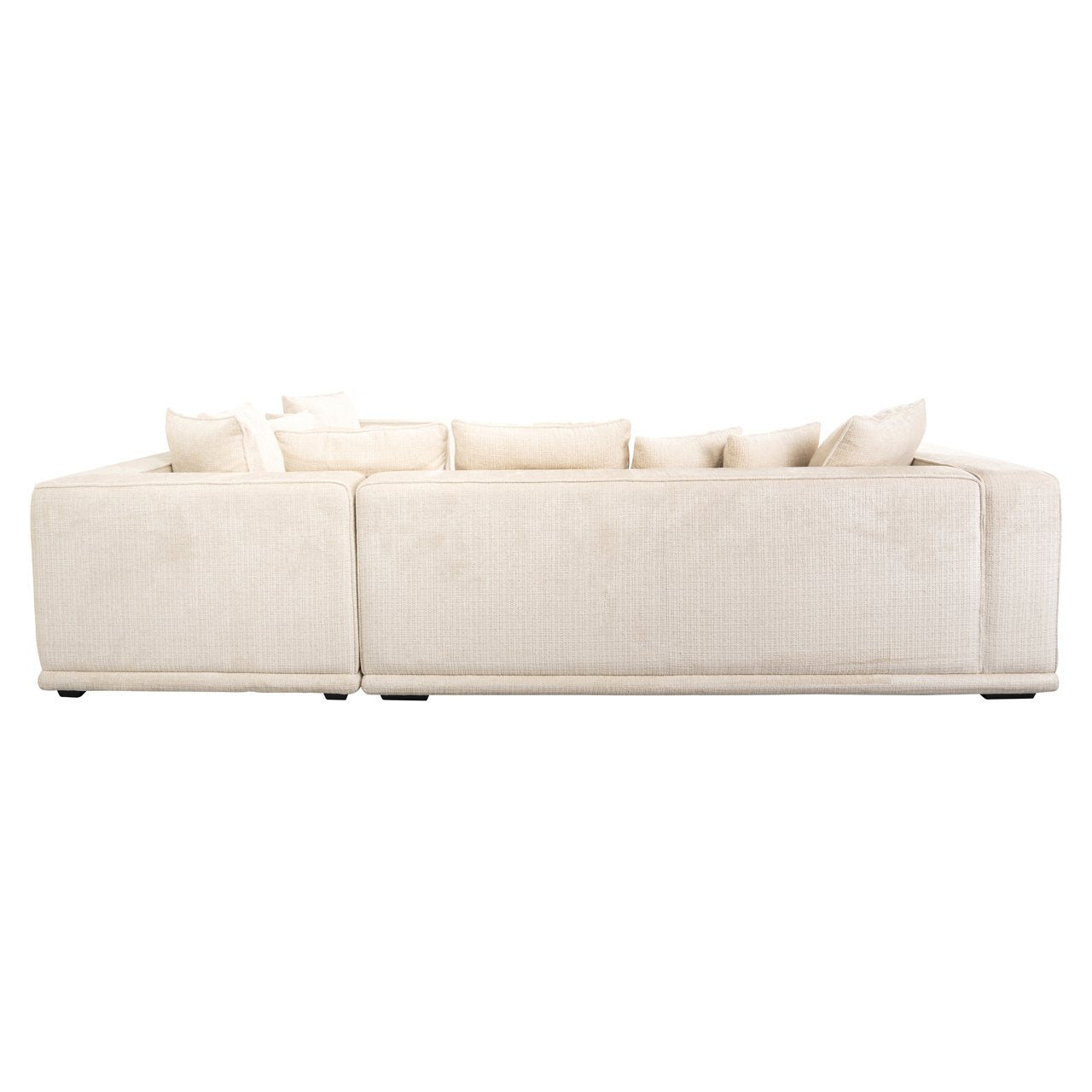 Richmond Interiors Hoekbank Lusso Beige Chenille — luxe L-bank woonkamer
