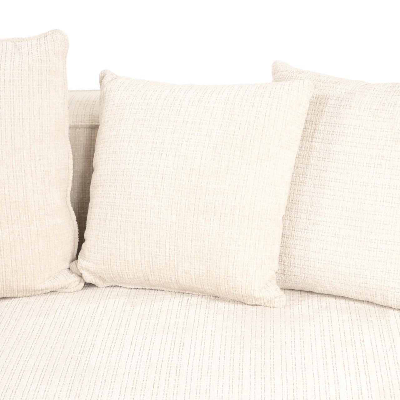 Richmond Interiors Hoekbank Lusso Beige Chenille — luxe L-bank woonkamer