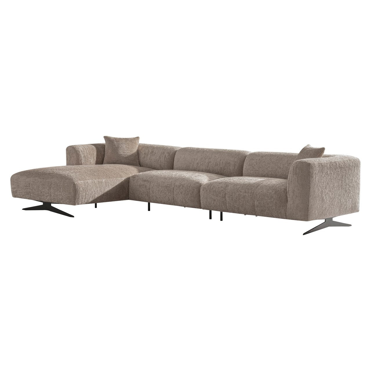 Bank Hoxton Lovely Beige 3-seater + Lounge Left