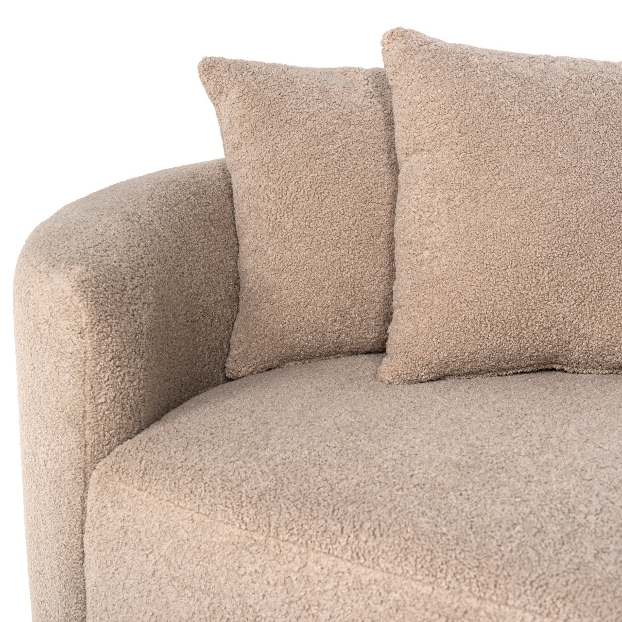 Sofa Grayson sand furry ottoman right fully upholstered