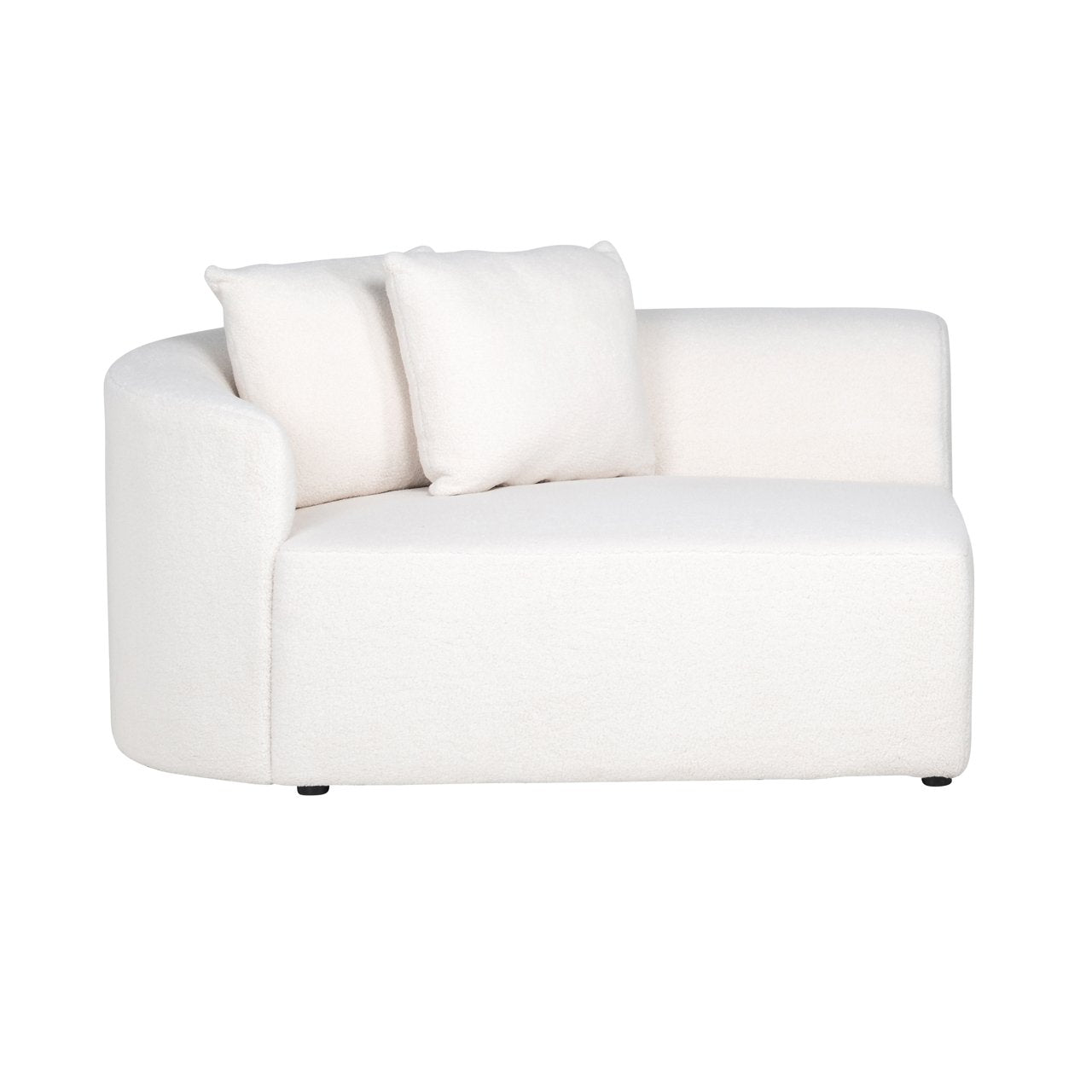 Sofa Grayson white furry arm left fully upholstered