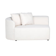 Sofa Grayson white furry arm left fully upholstered