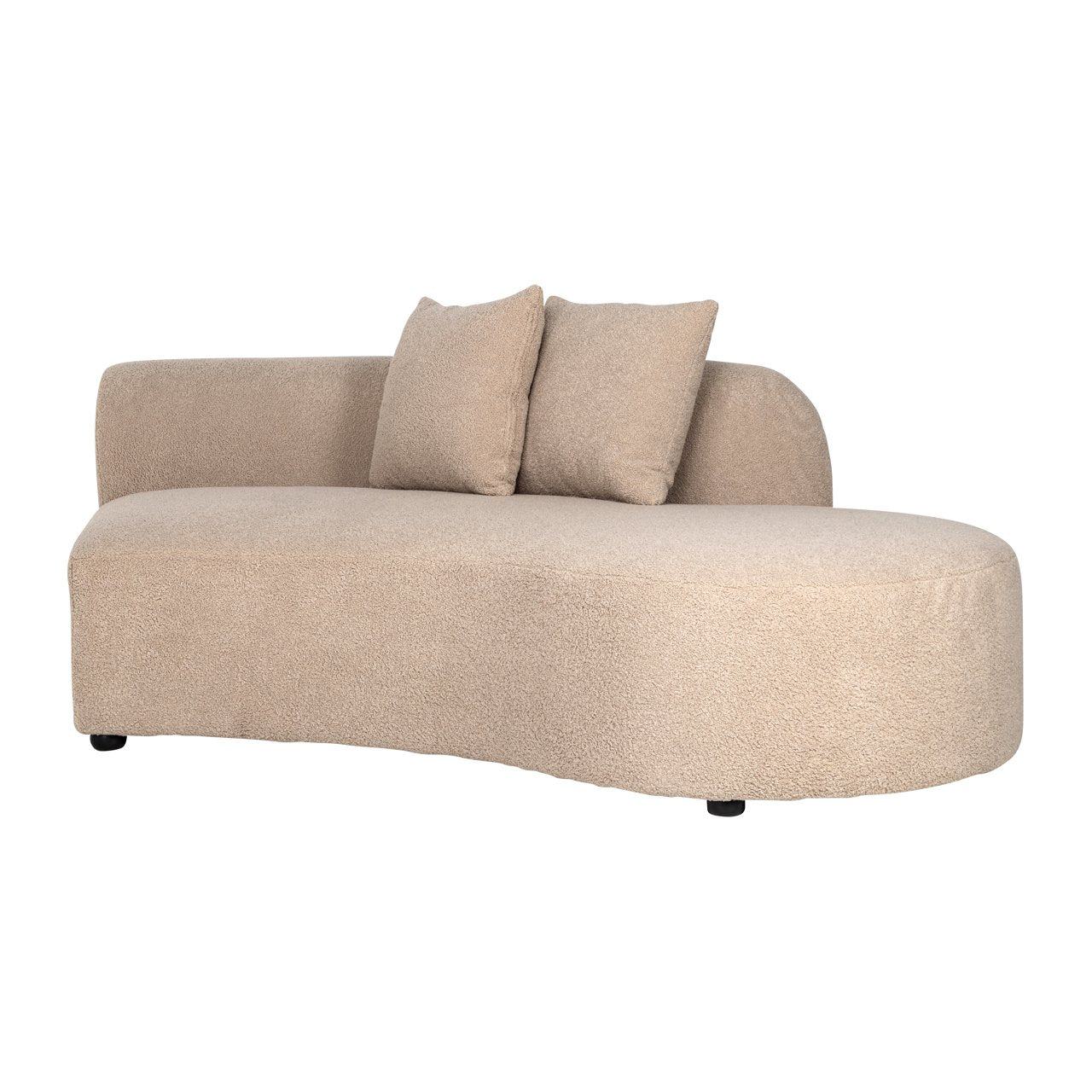 Sofa Grayson sand furry ottoman right fully upholstered