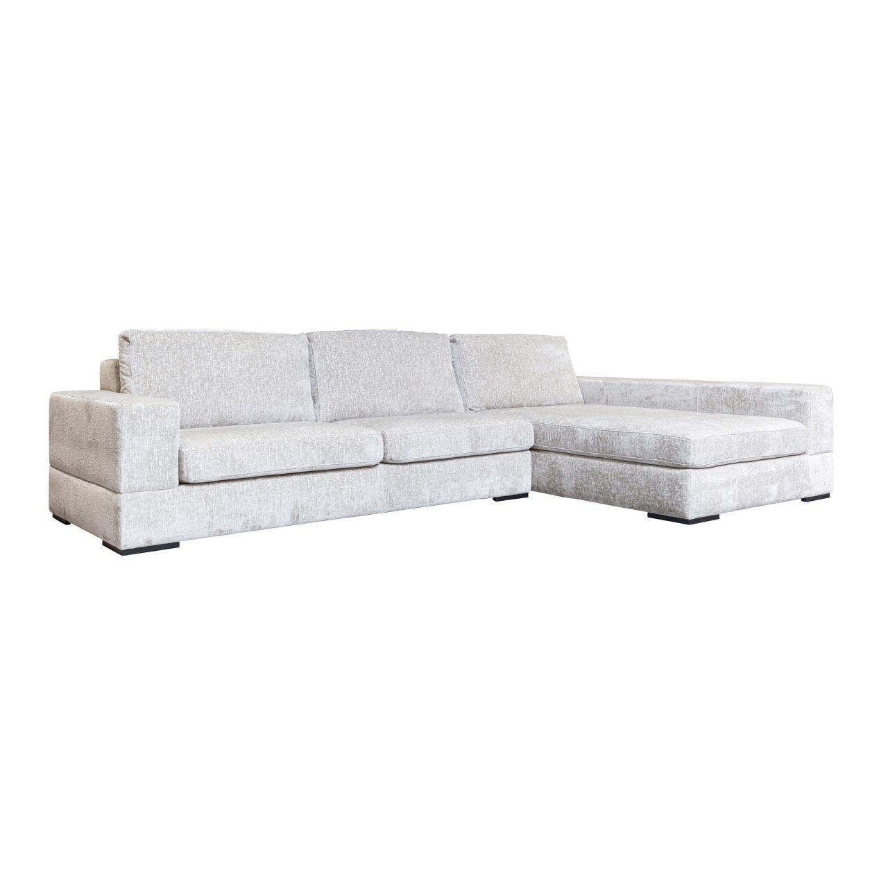 Bank Pasha Pearl Island 3-seater + Lounge Right fully Upholstered