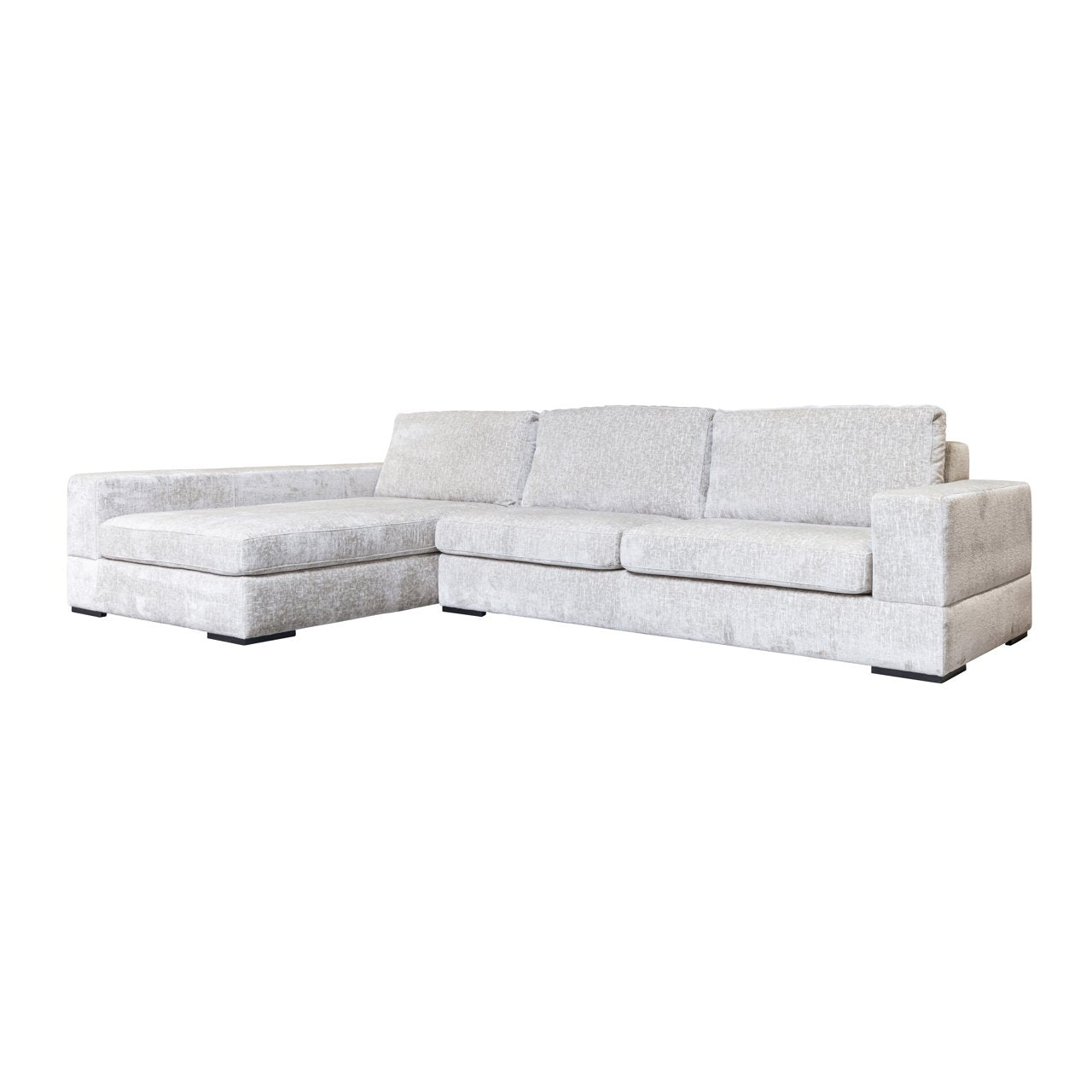 Sofa Pasha pearl island 3-seater + lounge left fully upholstered