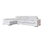 Sofa Pasha pearl island 3-seater + lounge left fully upholstered