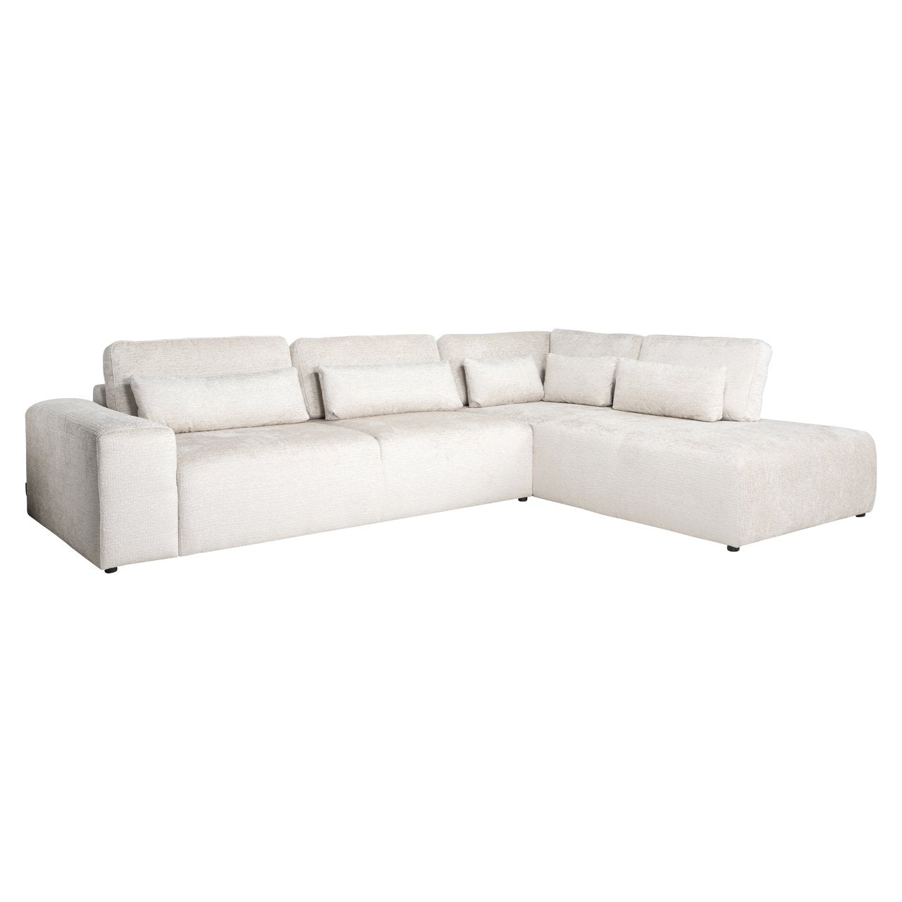 Bank Lund Cream Fusion 3-seater + Ottoman Right