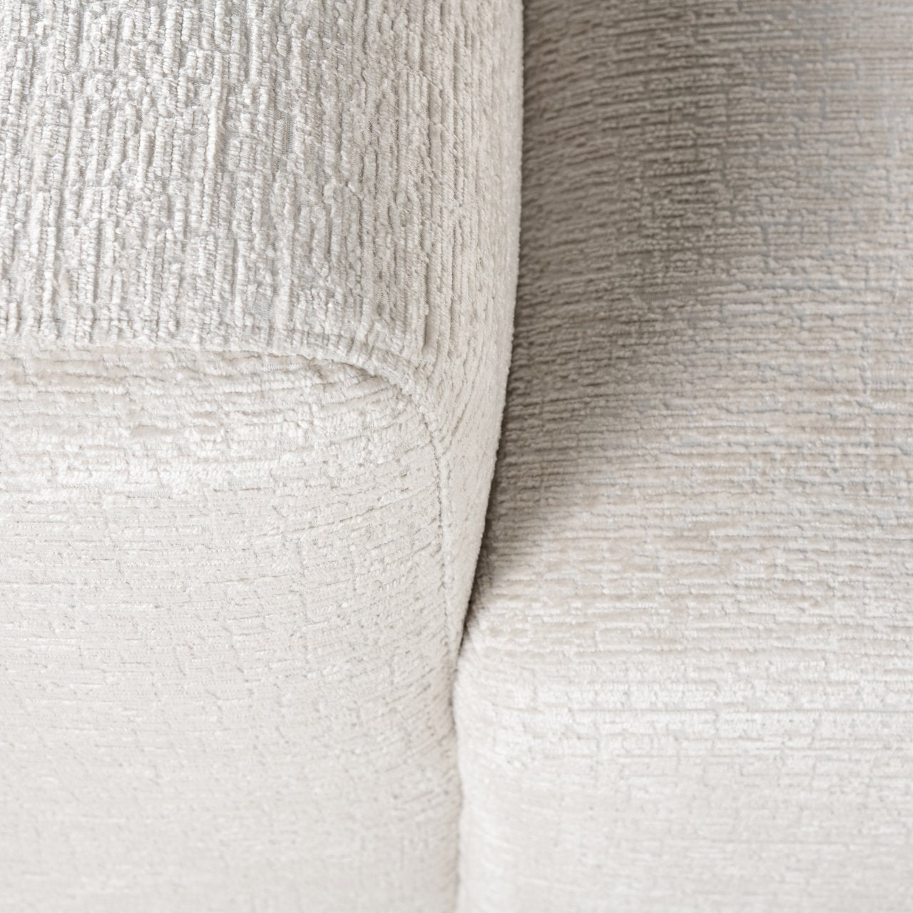 Bank Lund Cream Fusion 3-seater + Ottoman Right