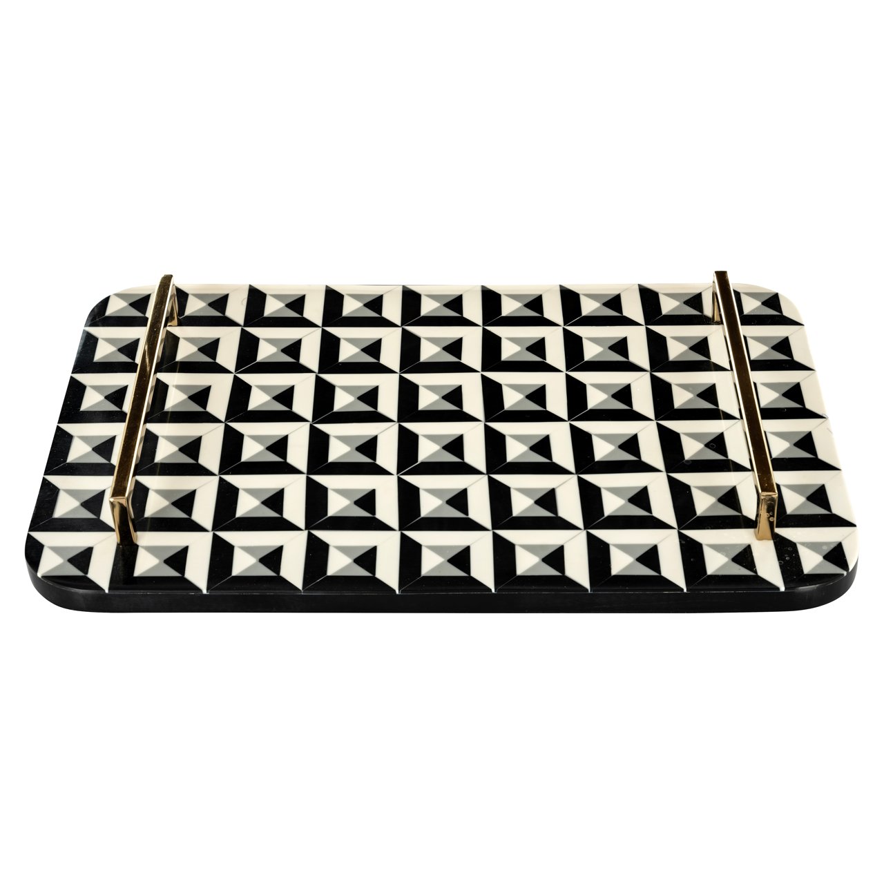 Dienblad Birte Black/white