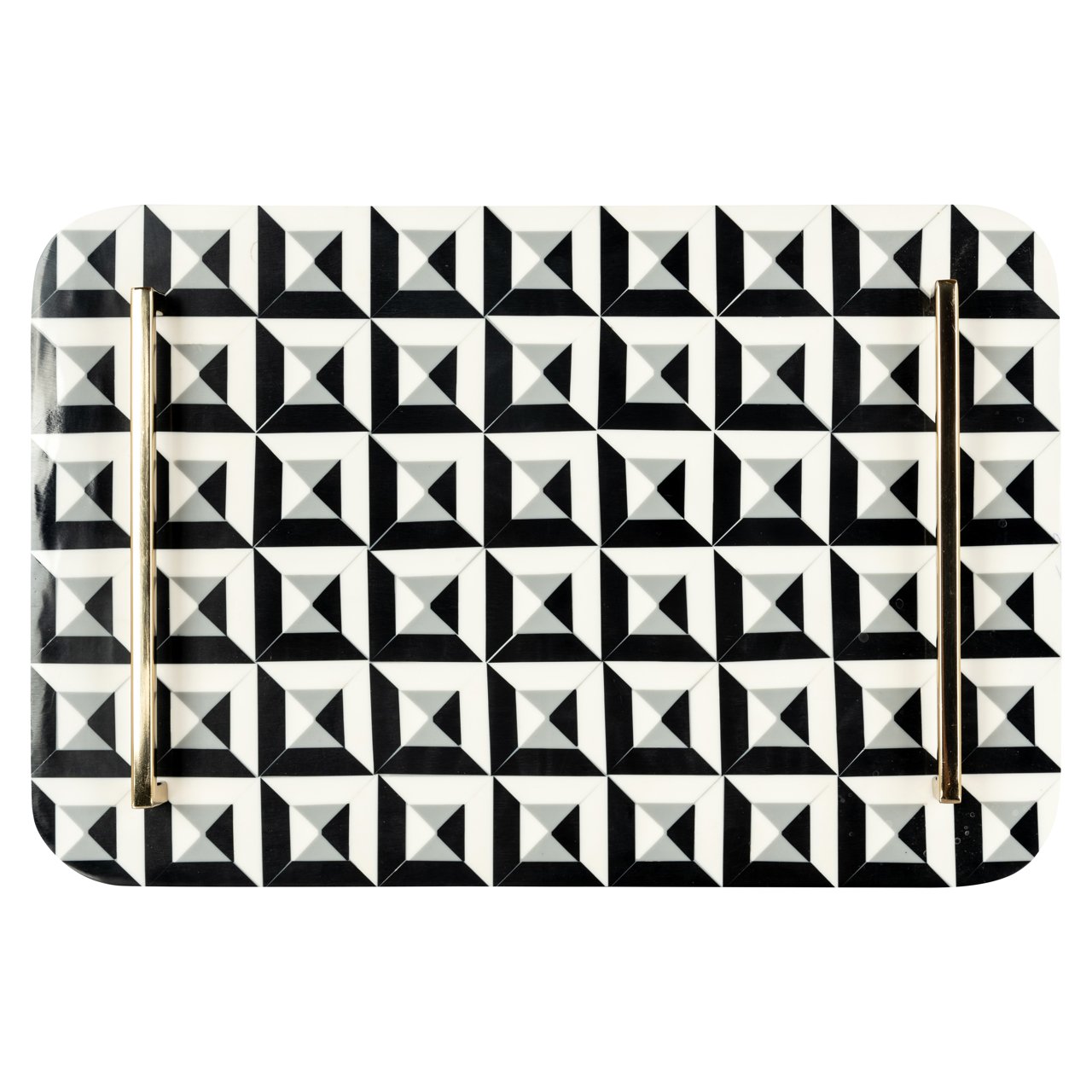 Dienblad Birte Black/white