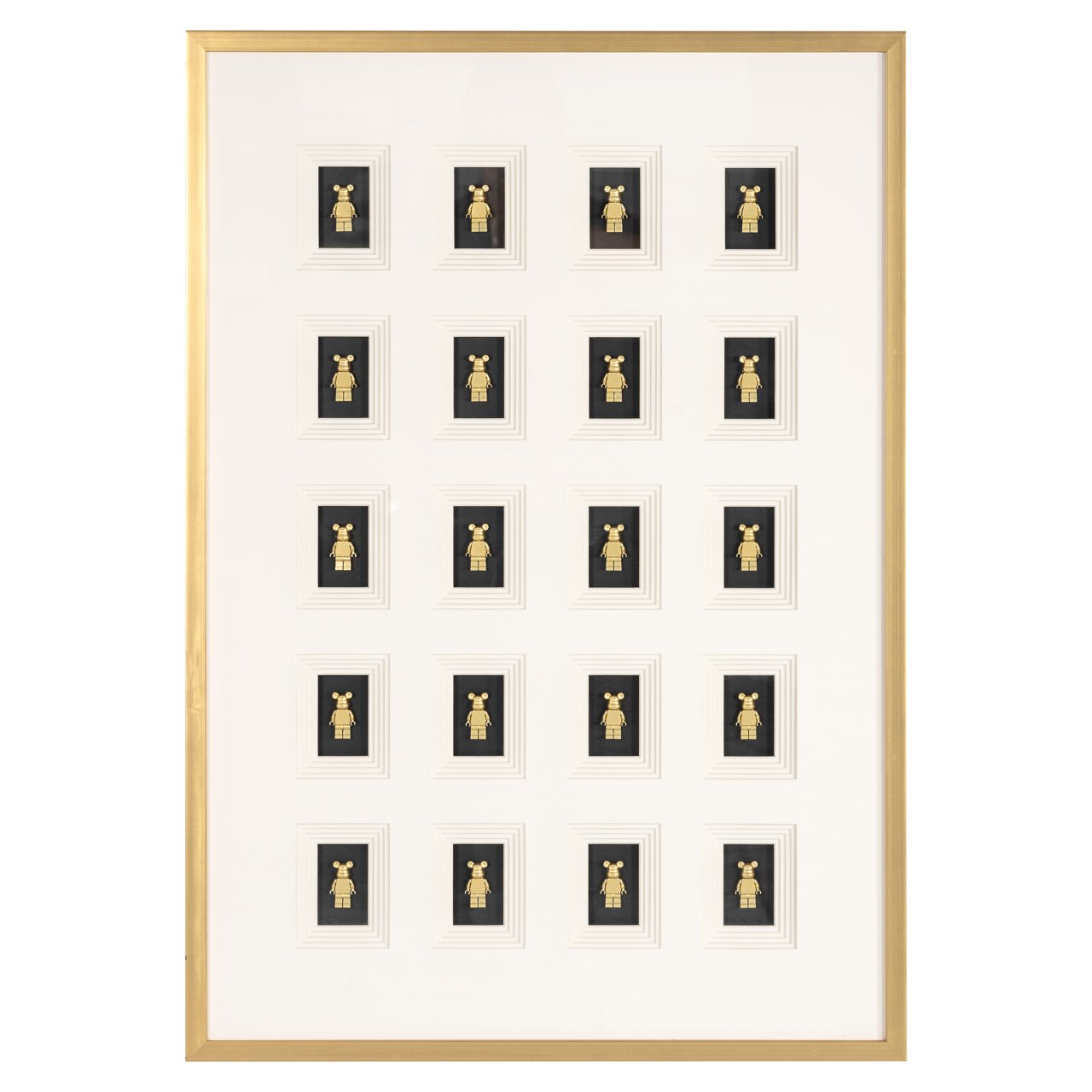 Wall Art Bear Black/gold